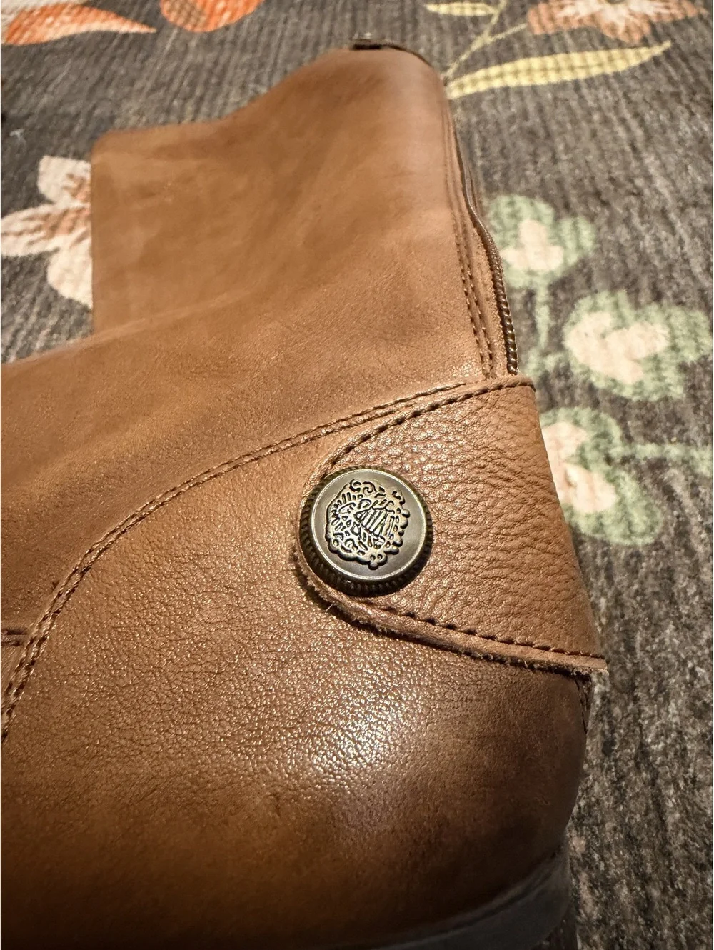 Arturo Chiang Brown Leather Tall Riding Boots Women Size 8